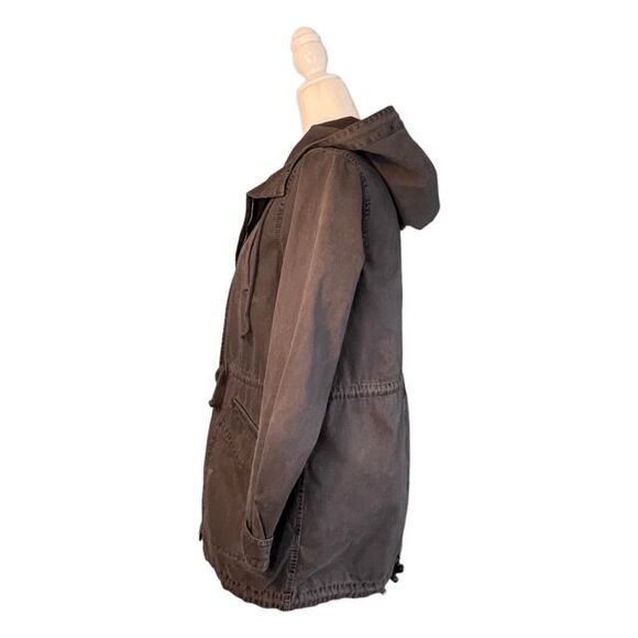 American Eagle Anorak‎ Utility Jacket Brown Full Zip Pockets Drawstring S - Picture 3 of 9